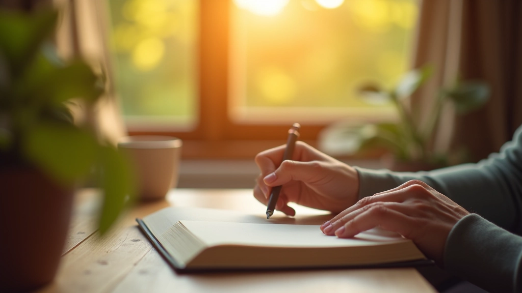 A person journaling during a mindfulness practice session